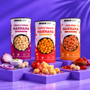 Makhana Combo – Cheese Tomato × Peri Peri × Cream & Onion