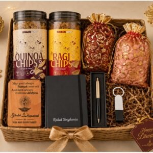 SnackUpp Artisanal Wicker Basket Diwali Hamper